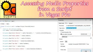 Accessing The Media Properties From A Script In Vegas