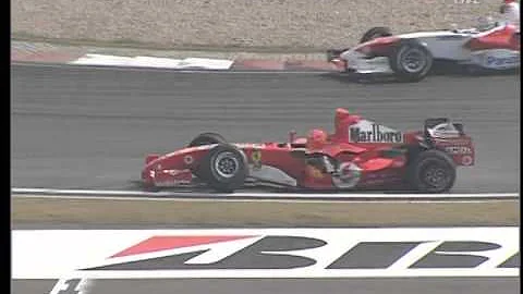 2005 Chinese GP Warm Up - Schumacher/Alber...  crash