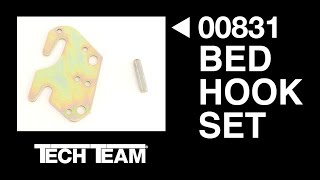 Tech Team's #00831 Headboard and Footboard Hook and Pin Set for Wood Bedrails