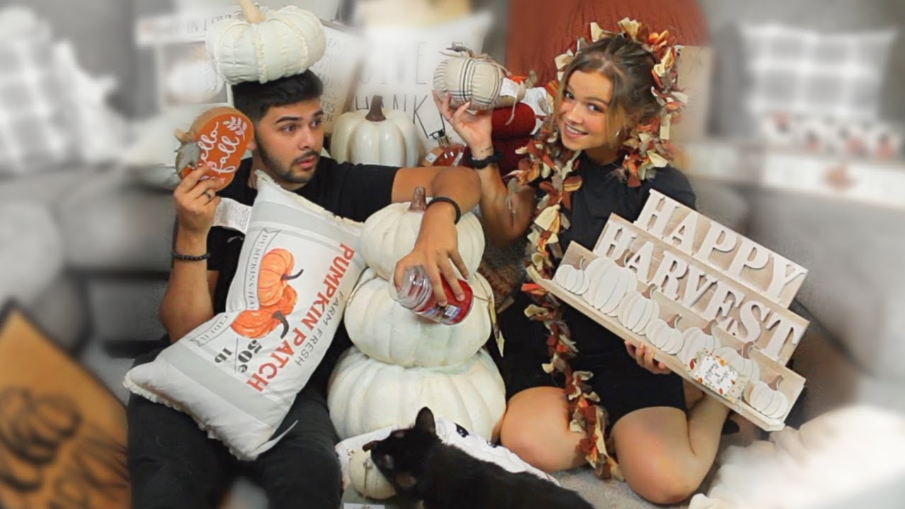 My Boyfriend Does My HUGE Fall Haul! Homegoods & Michaels (FROM SCRATCH)