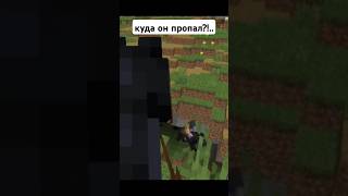 видимо превратился в жителя.. #minecraft #minecraftshorts #приключения #прикол #minecraftприколы