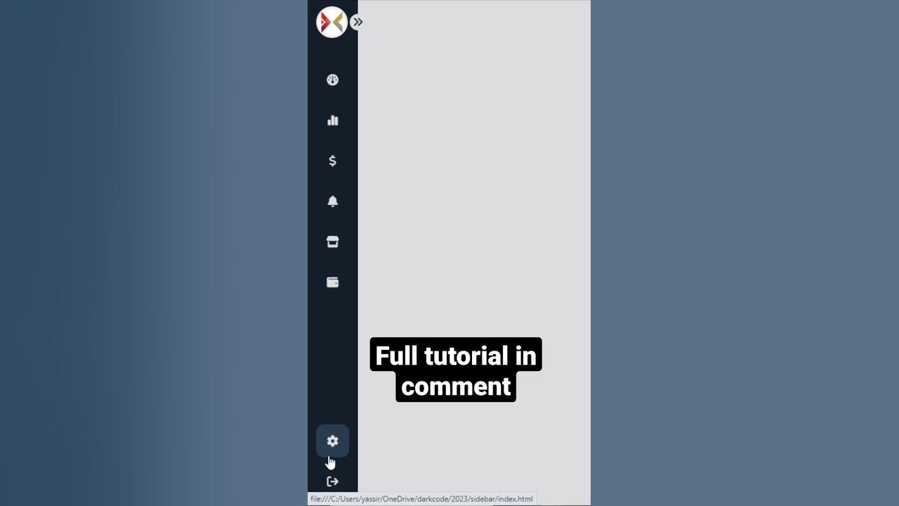 Amazing Sidebar Menu using HTML CSS JAVASCRIPT YouTube