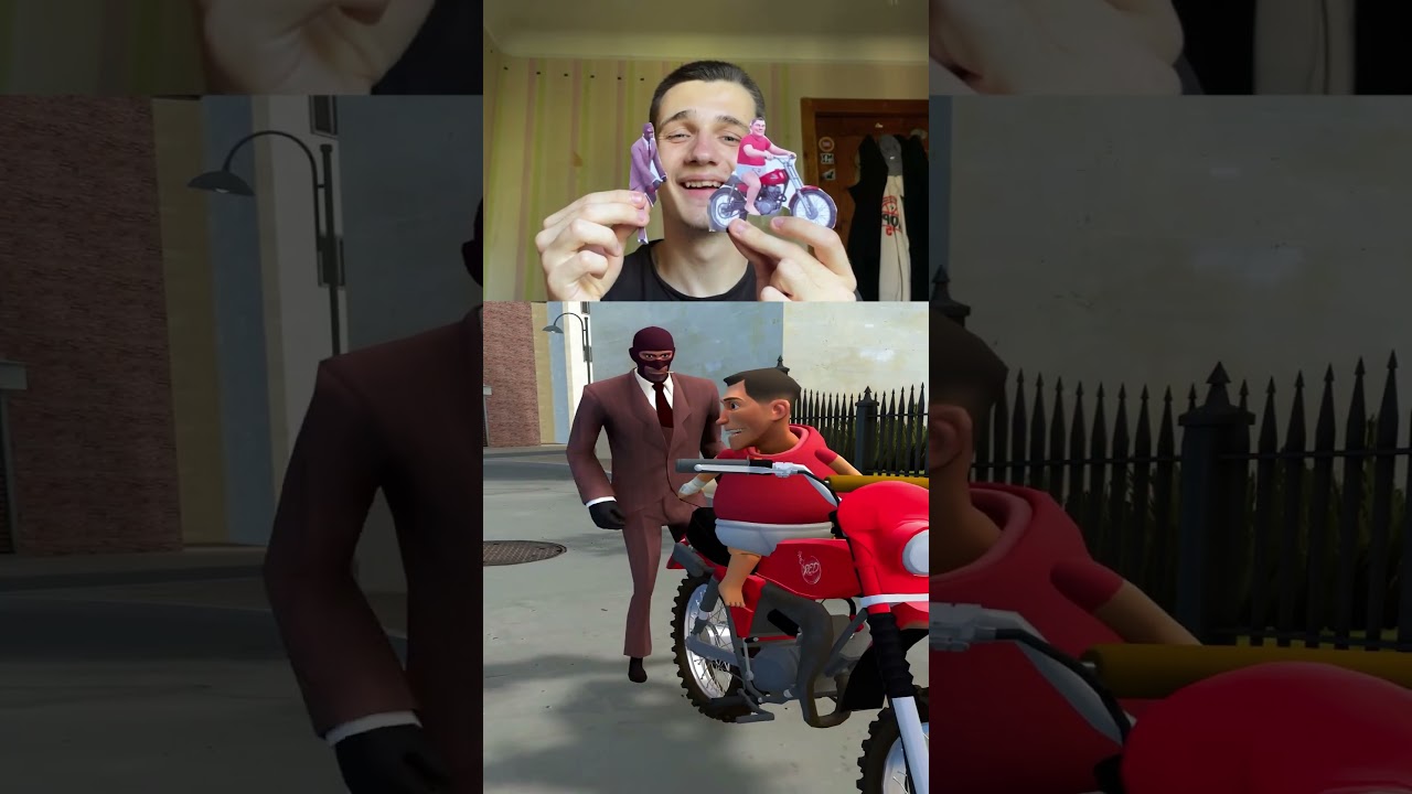 LEXER REACT Diaper Scout Funny Motorcycle Prank on His Daddy 😂🏍️ #tf2 #animation #memes