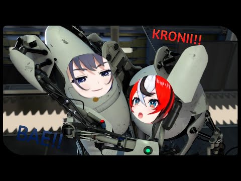 Ouro Kronii Babysits Hakos Baelz in Portal 2!