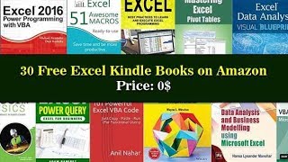 30 Free Excel Kindle Books on Amazon