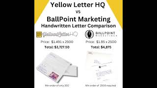 Yellow Letter HQ VS BallPoint Marketing Price Comparison - Handwritten Letter Resimi