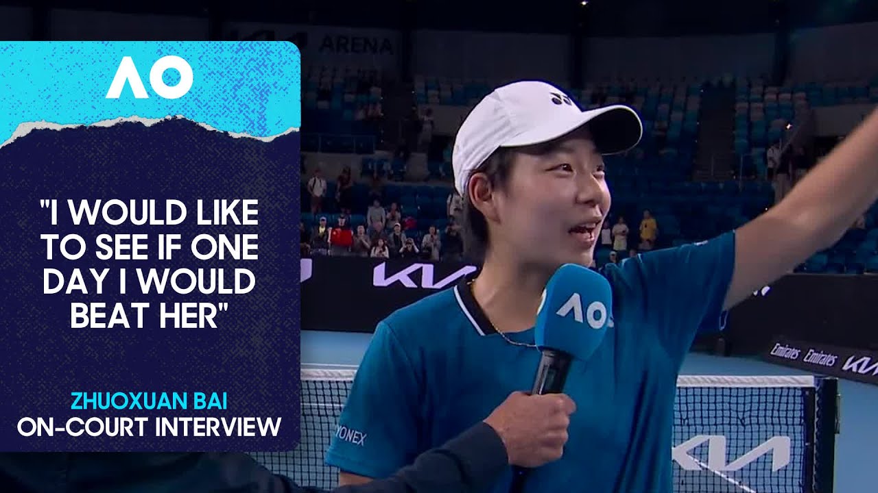 Zhuoxuan Bai On-Court Interview | Australian Open 2026 First Round