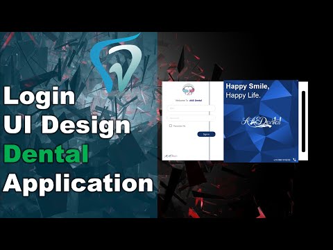 2- Login C# UI Design - Dental Application  Winform App GUNA Framework