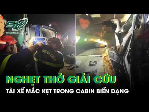Heart-stopping 20-minute rescue of driver trapped in crushed cabin after Tuyen Quang accident