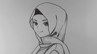 CARA MENGGAMBAR ANIME HIJAB UNTUK PEMULA STEP BY STEP