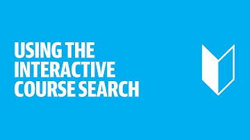 Using the Interactive Course Search