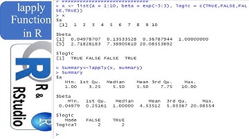 ||lapply|| ||function|| in ||R|| & ||RStudio||