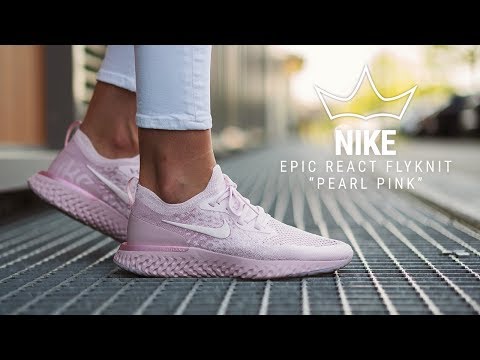 nike epic react flyknit pink pearl