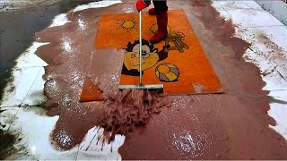 Both the most beautiful and the dirtiest - Satisfying rug washing ASMR