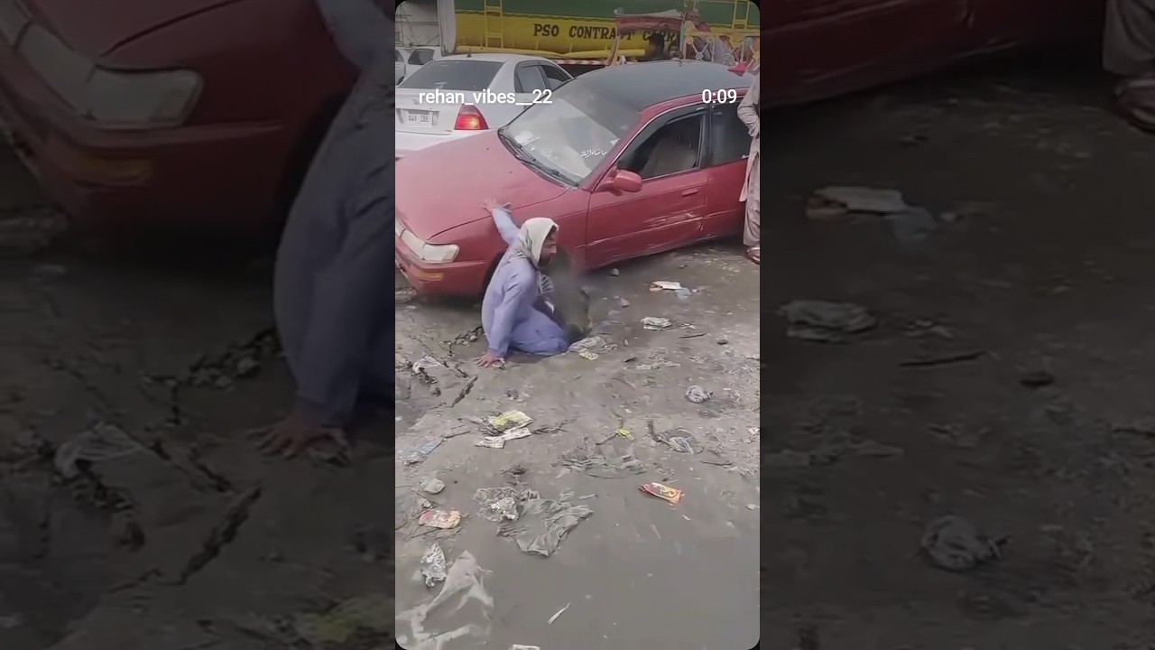 Pakistani roads in barish 
