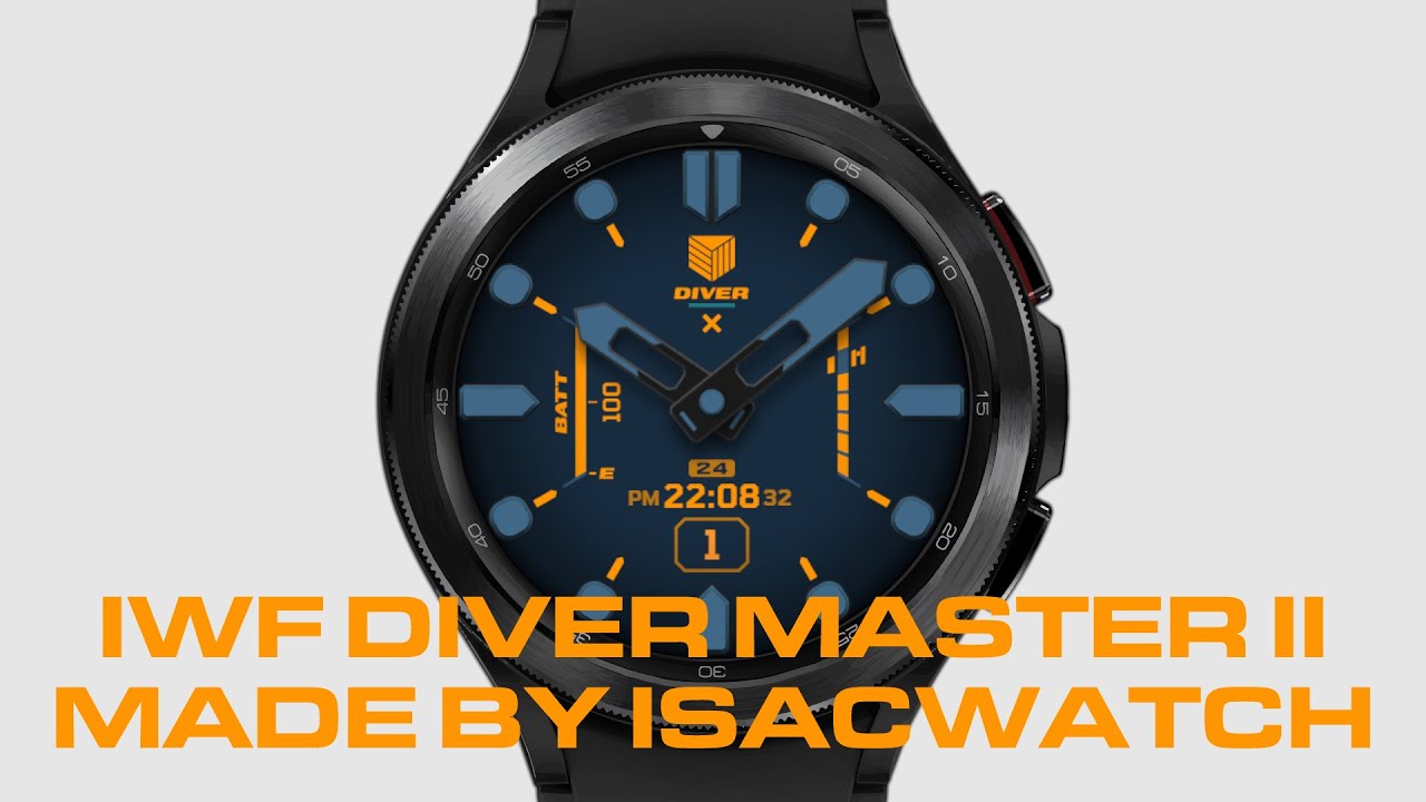 IWF Diver Master II watch face for wear OS YouTube