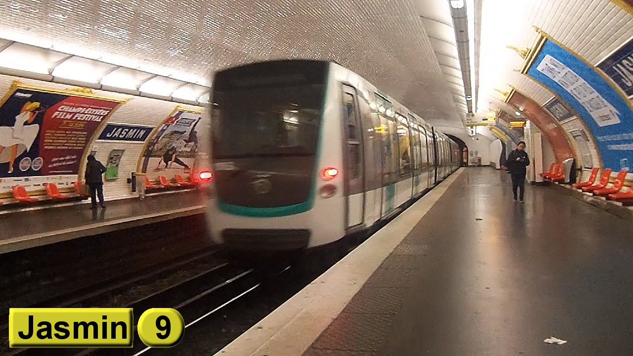 Métro de Paris Jasmin Ligne 9 ( RATP MF01 ) YouTube