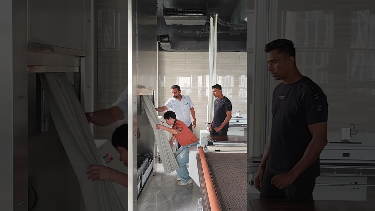 Curtain high temperature wave shaping machine 