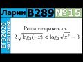 Разбор Задания №15 из Варианта Ларина №289 ЕГЭ-2020.