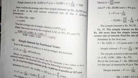 Simple and compound interest f y b m s chapter 1