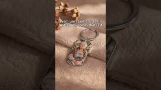 Keep Loved Ones Close | Personalized Stainless Steel Military Tag Keychain with Photo & Memories.