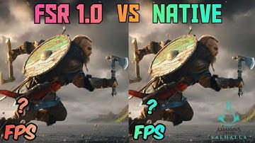 AC Valhalla Native VS Fsr Ultra Quality Gameplay + Benchmark