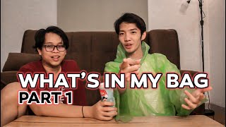 IMPROVE COMEDY - 'What's in my bag challenge' Part.1 (feat @Alphiandisugoi )