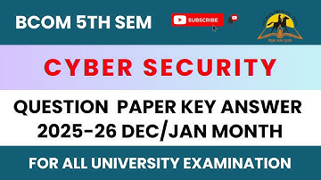 B.Com 5th Semester Cyber Security MCQ Questions & Answers | Dec/Jan 2025–26 Exam Preparation