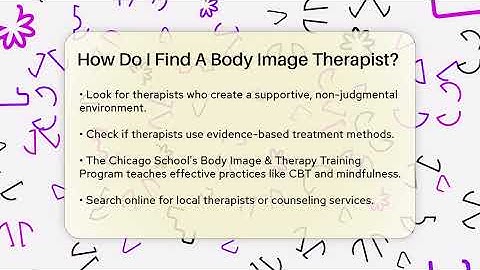 How Do I Find A Body Image Therapist? - Inside Body Image