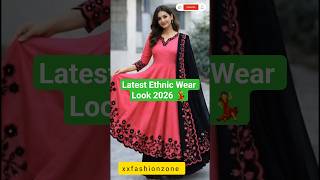 Beautiful Pink &amp; Black Anarkali Suit Design | Party Wear Ethnic Outfit Ideas ✨