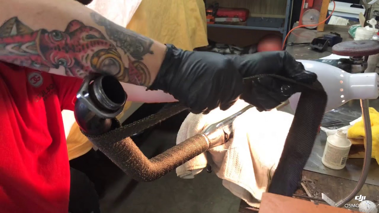 Harley Softail Rebuild Episode 5 EXHAUST WRAP INSTALL YouTube