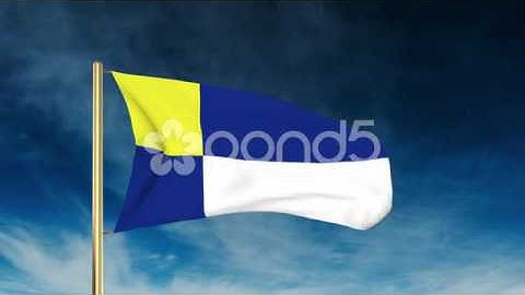 Bratislava Flag Slider Style. Waving In The Win With Cloud Background Animation