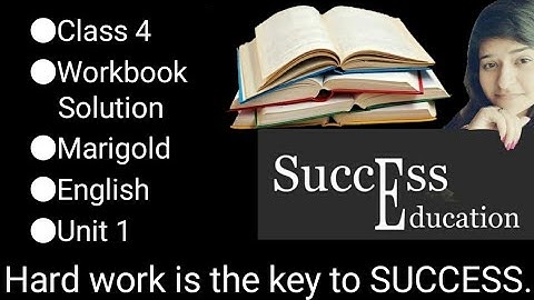 Class 4 | English | Marigold | Workbook solution | NCERT | Unit 1 | Wake Up | Neha