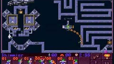 Space, level 8; a Lemmings 2 walkthrough