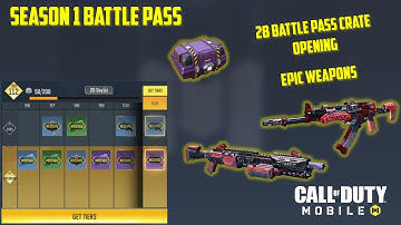 Call of Duty: Mobile #8 Battle pass Tier 100+. 28 Battle crates opening. Epic AK47 & BY15 Redaction