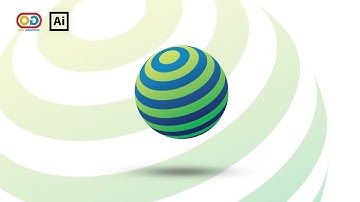Simple 3D Sphere Global Circle Design - Adobe Illustrator Tutorials