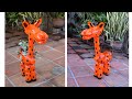 Giraffe Planter from Recycled Plastic Bottles | Recycled Crafts Ideas
