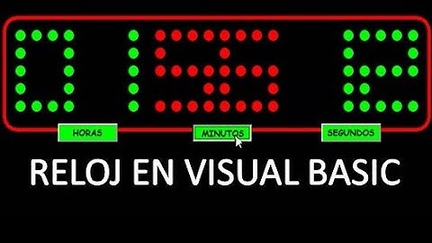 Reloj en Visual Basic