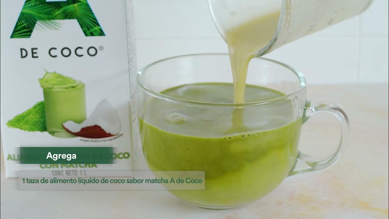 Matcha latte de coco, con vainilla y ágave-Receta terapéutica