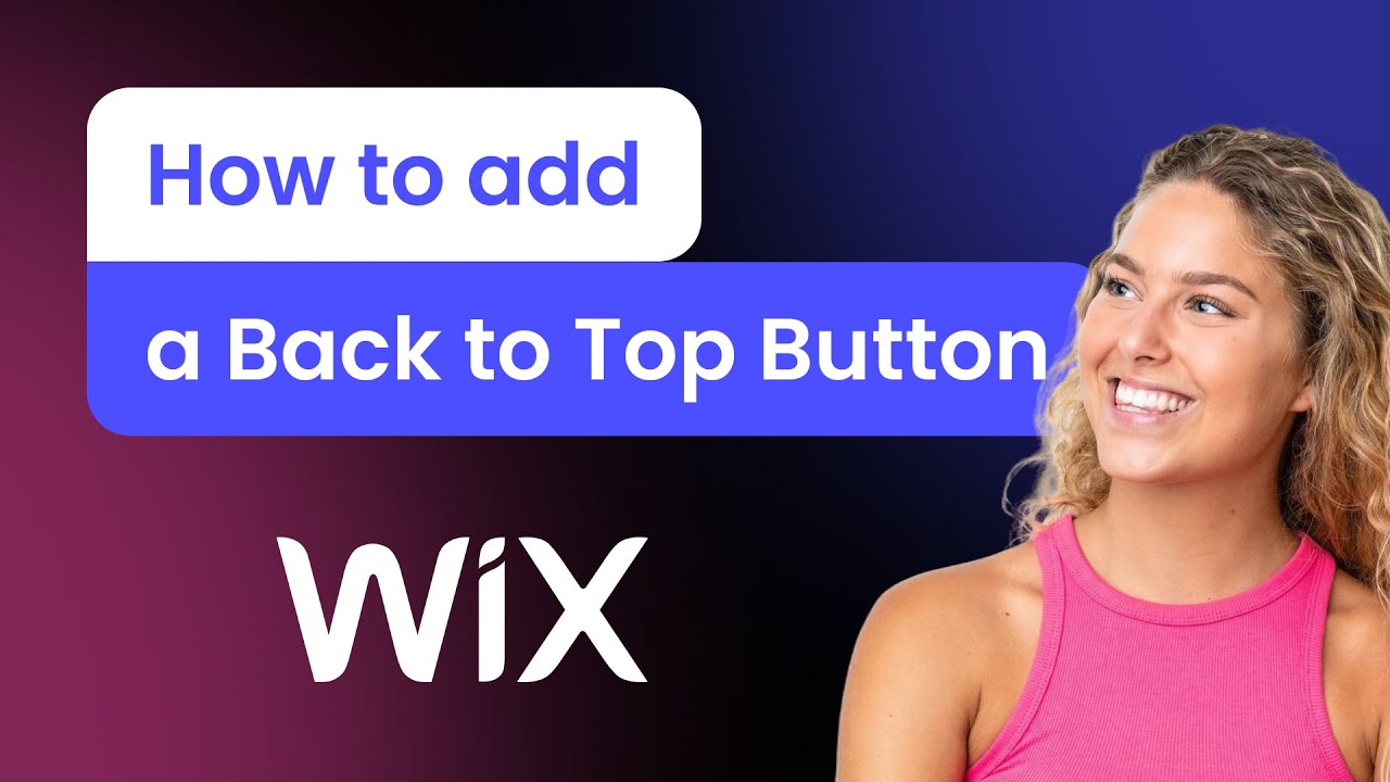 How to add a Back to Top Button to Wix - YouTube