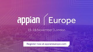 Register Now for Appian Europe 2022
