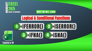 19.Most useful Excel IFERROR, ISERROR, IFNA, ISNA Functions
