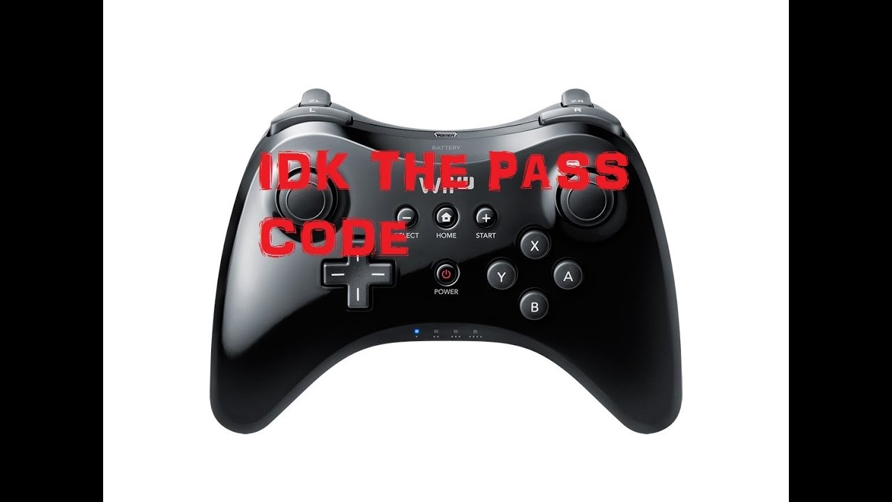 I Dont Know The Pass Code For My Wii U Pro Controller Youtube