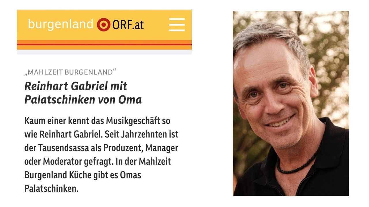 ORF Mahlzeit Burgenland - mit Reinhart Gabriel
