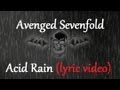 Avenged Sevenfold - Acid Rain (Lyric Video) [HQ]