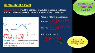 Section 2.5 Continuity Part A1