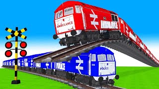 電車アニメ | Railway Crossing | 電車アニメ | railroad crossing fumikiri train #1#2 #3 #179