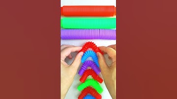 Colorful Pop Tubes Robot Sound Creating ASMR 🌈😻 #diy #asmr #asmrsounds s #satisfyingvideos #relaxing