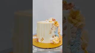 Tall Cake || Drip Cake|| Buttercream nozzel work || Floral cake || Elegant cake