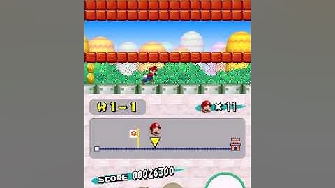New Super Mario Bros. Custom Level 1-1 (DS)